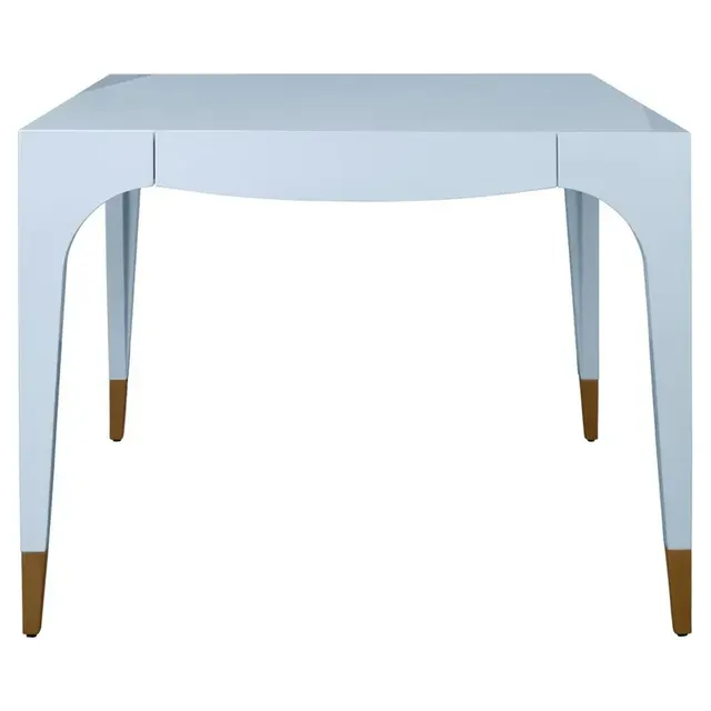 World's Away Lacey Laquered Table - Light Blue